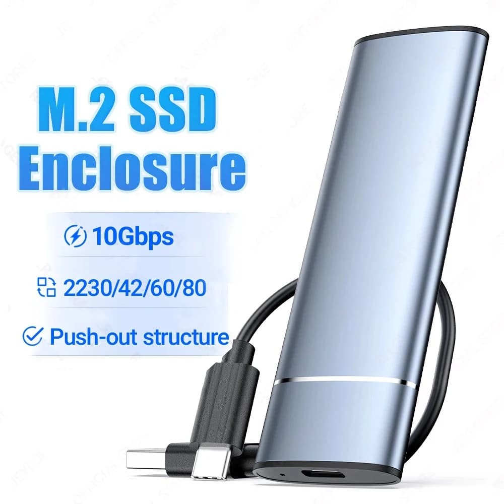 Adattatore per custodia SSD M.2 NVMe Custodia SSD HDD in alluminio USB C 3.1 Gen2 da 10 Gbps a NVMe SATA NGFF PCIe Scatola esterna per PC portatile