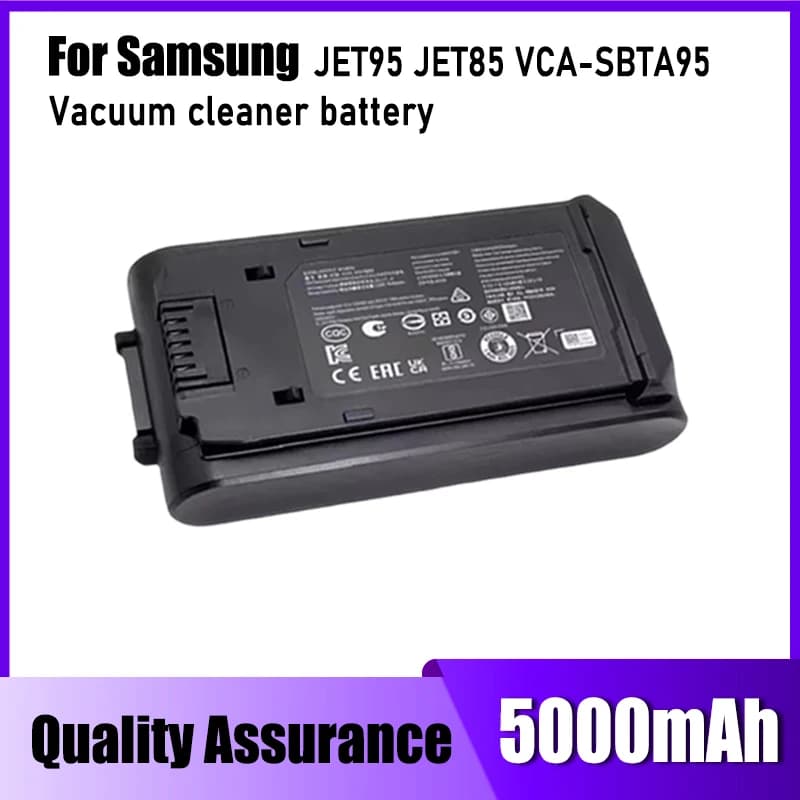 25.2V 5000mAh, for Samsung vacuum cleaner battery replacement VCA-SBT95 JET95 JET85 VS20A95823W