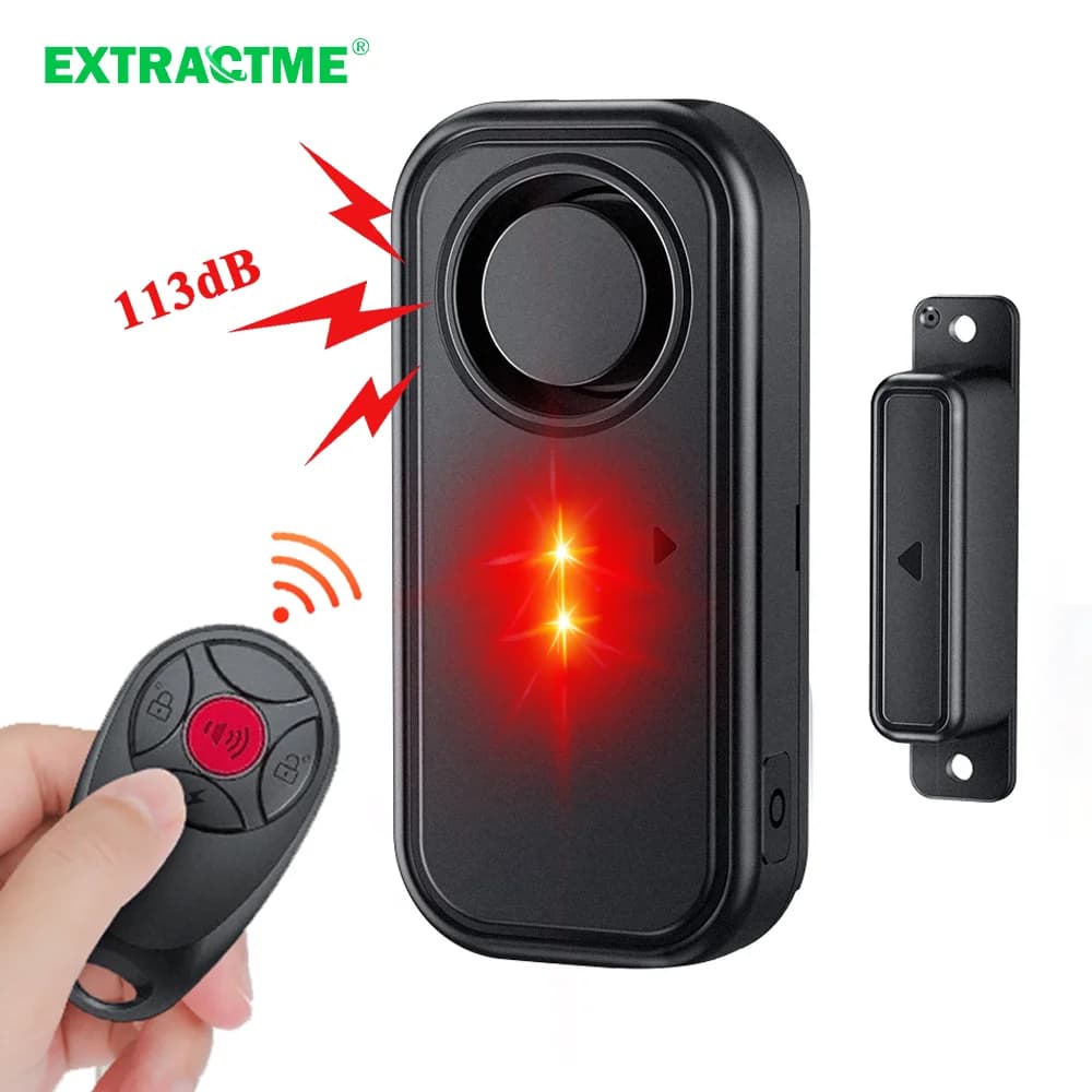 Extractme Allarme magnetico per porte e finestre esterno Sensore wireless 108dB IP66 Monitor impermeabile Antifurto Sicurezza navale