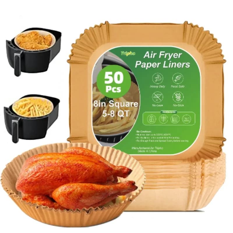 50/100Pcs Air Fryer Disposable Paper Non-Stick Airfryer Baking Papers Round Air-Fryer Paper Liners Paper Kitchen Accessories