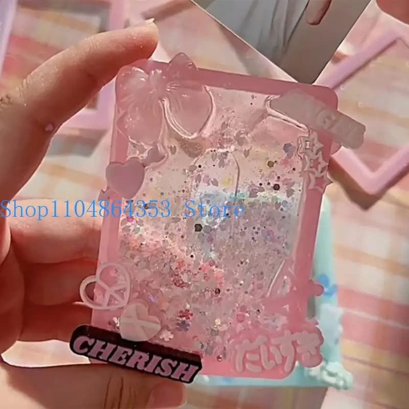 Resin Shaker Mold Quicksand Photo Frame Casting Epoxy Resin Mold Resin Jewelry Molds for Pendant Decoration Crafts