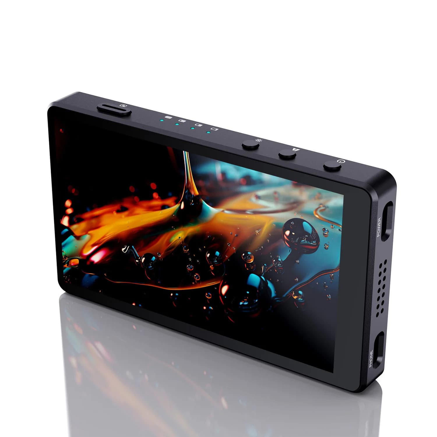 Wireless shooting monitor with LCD screen for back camera for smartphones Wireless selfie display for live Vlog streaming