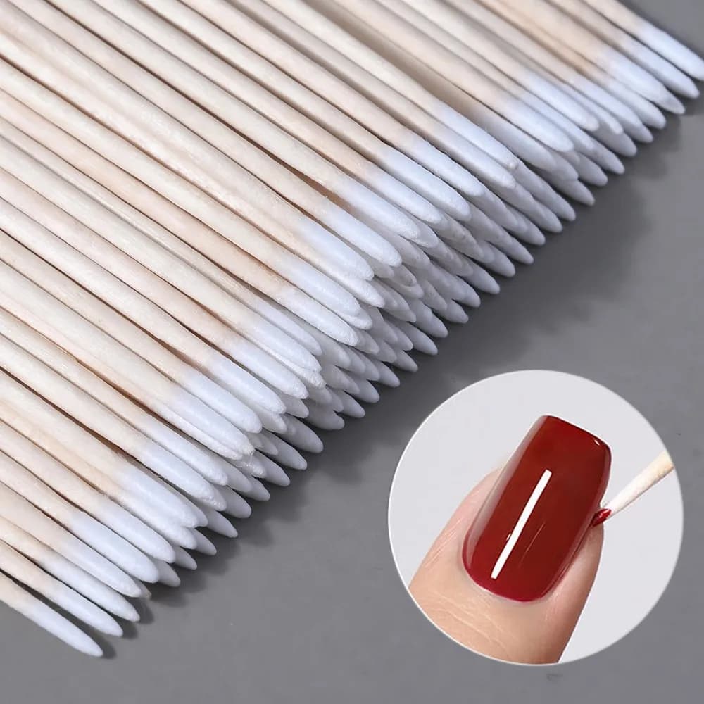 10 centimetri Unghie Legno Tampone di Cotone 500/100/300 pz Bastoni Puliti Germoglio Punta Trucco Sopracciglio Bastoni Colla per unghie Strumenti di Rimozione Smalto Testa di Cotone