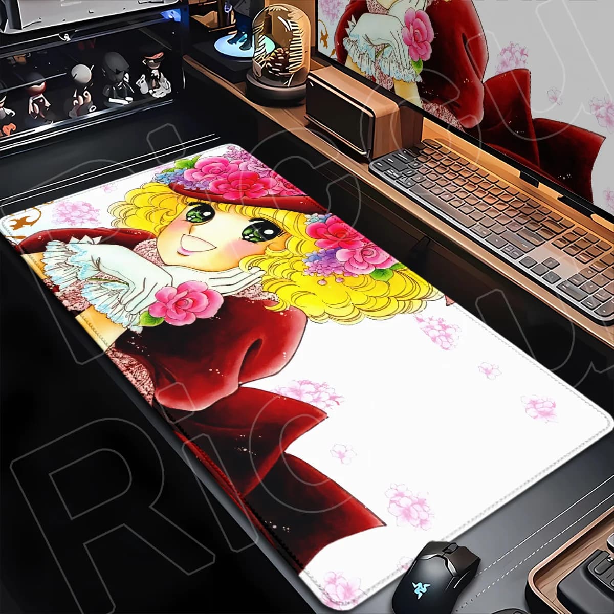 Large E-sport Gamer Desktop Decoracion Mat C-Candy Candy Anime Cartoon Mousepad Non-slip Laptop Office Keyboard Carpet 900x400mm