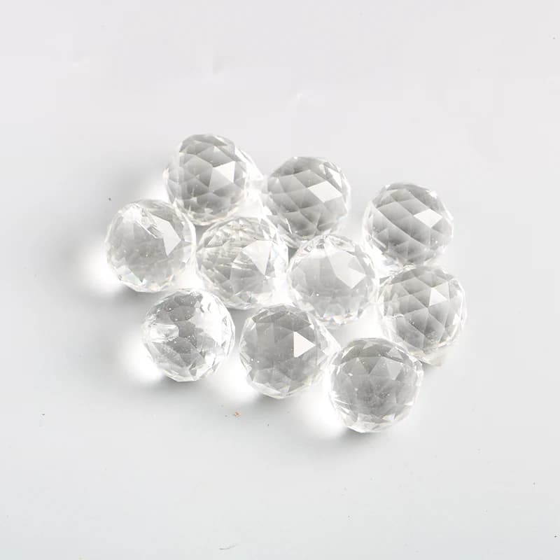 10 pz Trasparente Sfaccettato Sfera di Cristallo di Vetro Suncatcher Prismi Lampada A Sospensione Lampadario Parti Fengshui Accessori Per L'illuminazione 20/30/40mm