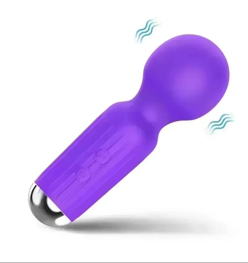 AV massage vibrator with telescopic gun wearing vaginal balls for adult erotic masturbation with causal flirtation in the yard