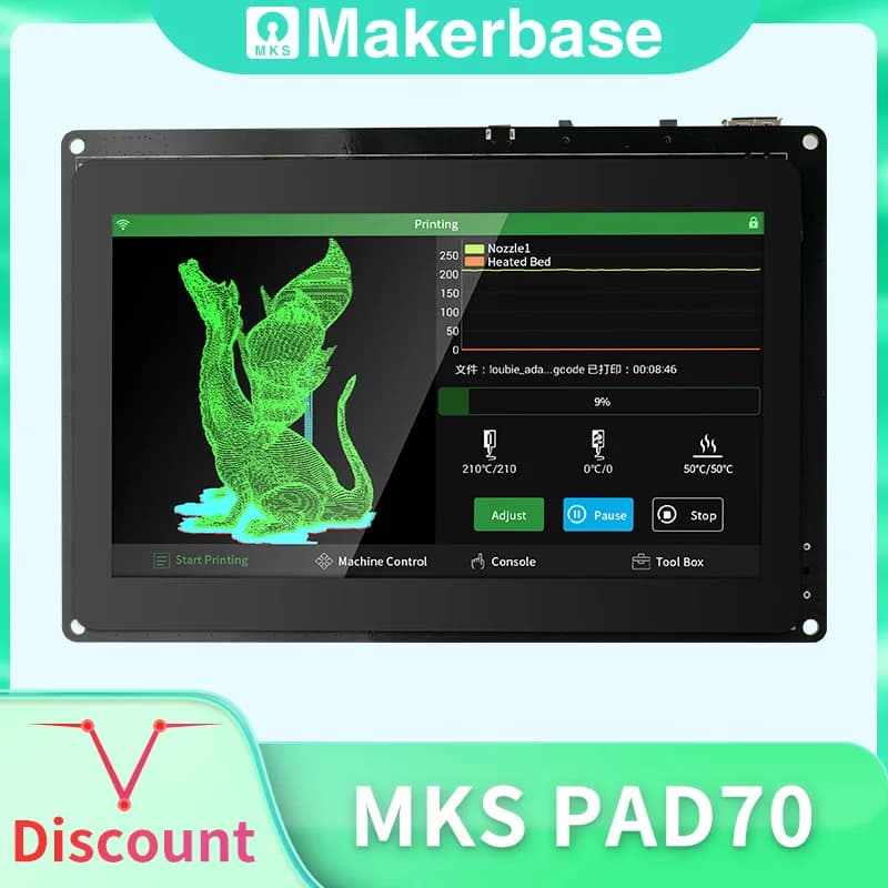 Makerbase MKS Pad7 capacitivo smart display 7.0 pollici Android Pad 3D parti della stampante gcode visualizer on-line fetta stampa remota