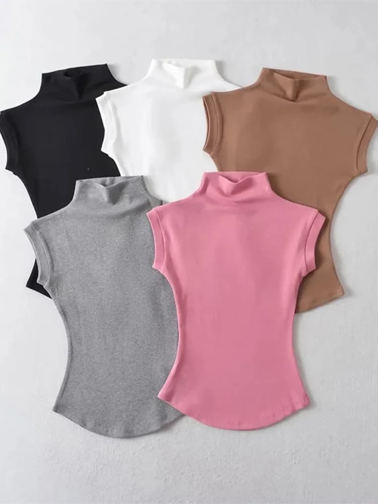 Women's Sexy Summer Women's Top Solid Slim Fit Pullover Women's Casual T-shirts Streetwear Basics Tees