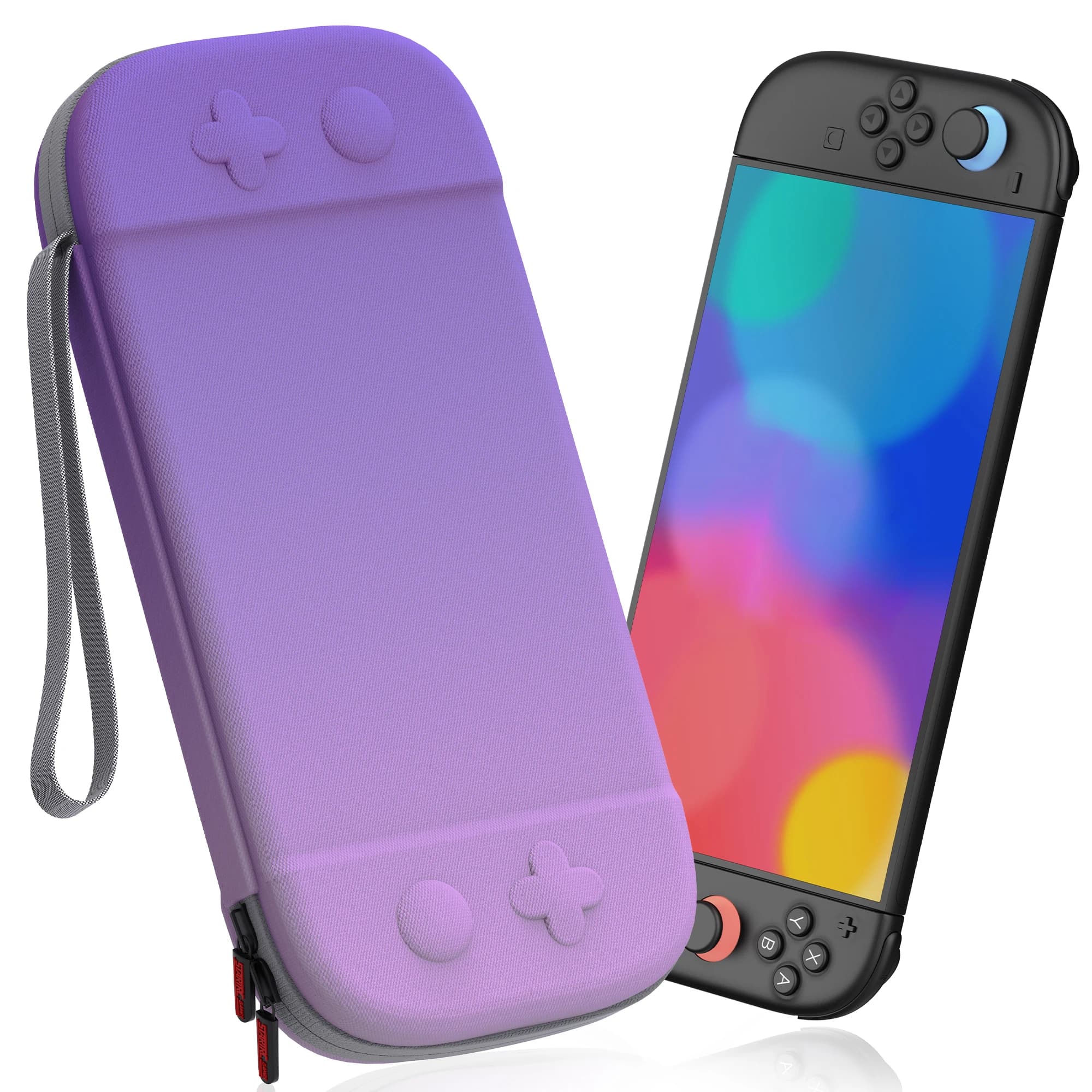 Switch 2 Carrying Case, EVA Hard Shell Handbag with Game Card Storage - Compatible with NS2, Durable Nylon Organizer