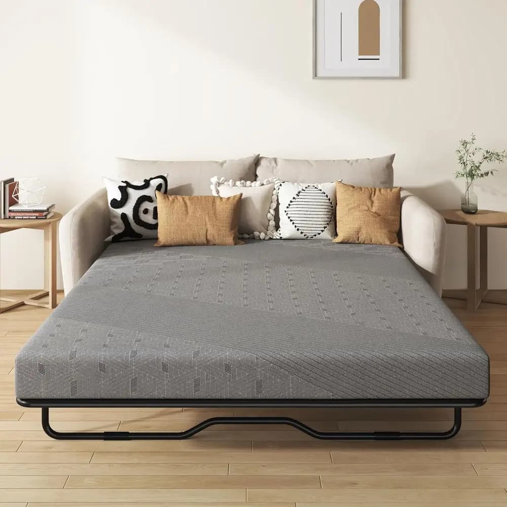 Materasso in Memory Foam Gel da 4 Pollici con Copertura Traspirante e Lavabile, Supporto Ergonomico, Adatto per Divano, Poltrona, Sedia