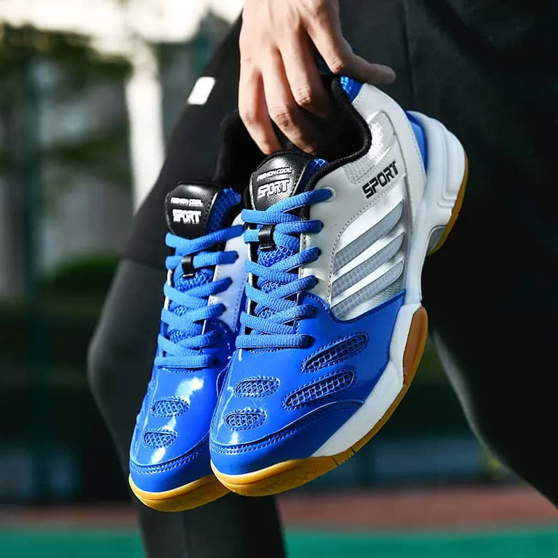 Scarpe da badminton da uomo per esterni, traspiranti, antiscivolo, basse, resistenti all'usura, tinta unita, casual, da corsa