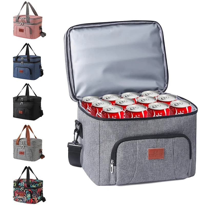 Borsa per il pranzo isolata a doppio strato Borsa per il pranzo refrigerata da campeggio Borsa per il pranzo Borsa da picnic all'aperto