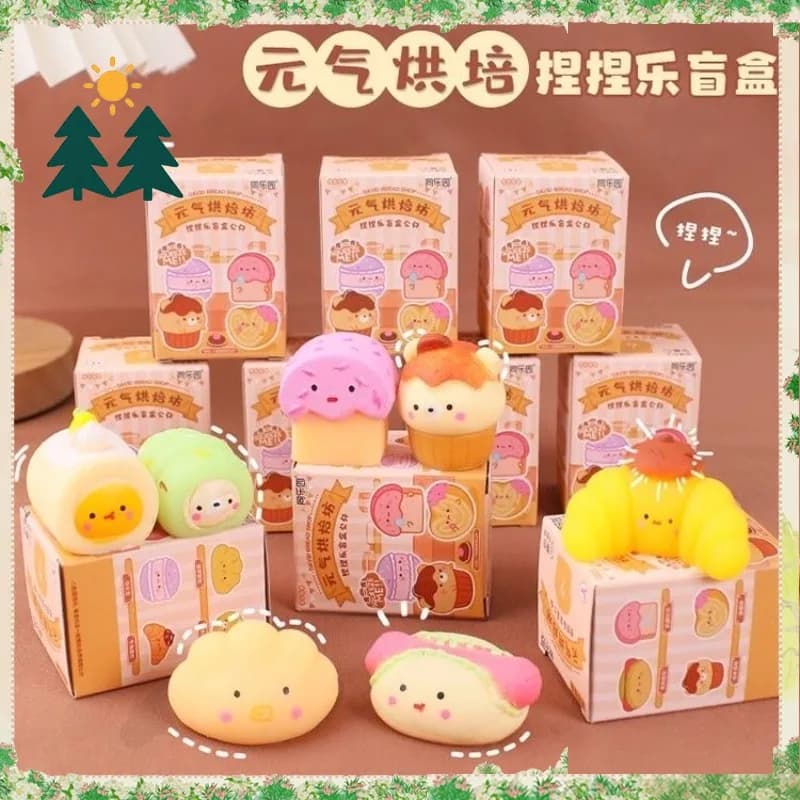 Original Knead Dough Ball Blind Box Toy Squishy Stress Relief Gift Kids Surprise Prize Pack Cute Collectible Ornament Fun Play