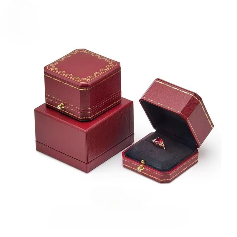 Portagioie in carta in pelle, bracciale, collana, orecchini, ciondolo, anello, scatola di imballaggio, scatola regalo, custodia per anelli, organizzatore di gioielli