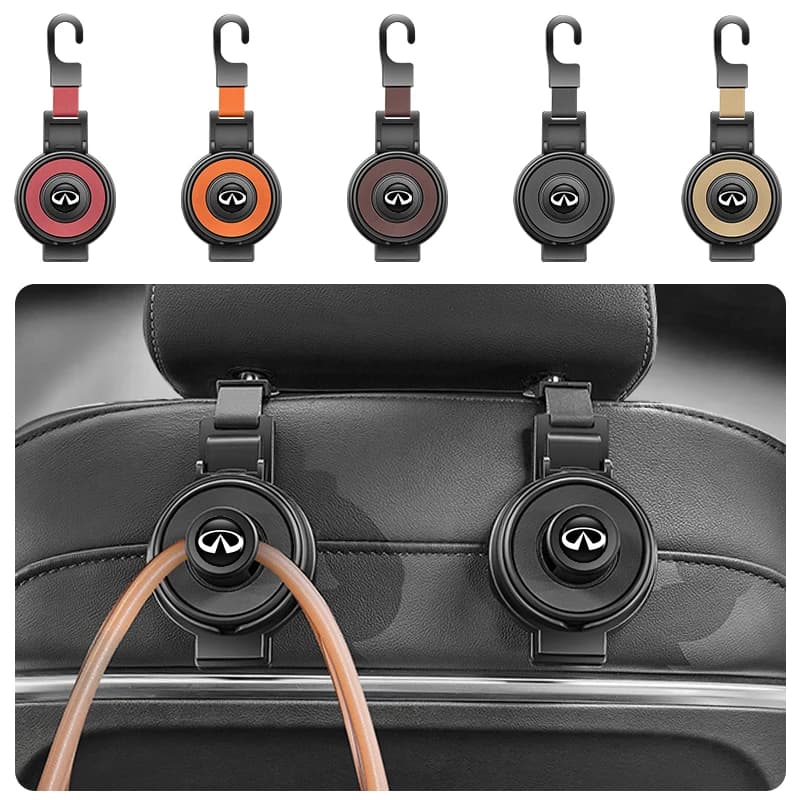 Seggiolino auto poggiatesta gancio portabicchieri per auto organizzatore gancio accessori auto per Infiniti Q50 FX35 Q30 G37 Q70 QX70 G35 Q60 QX50