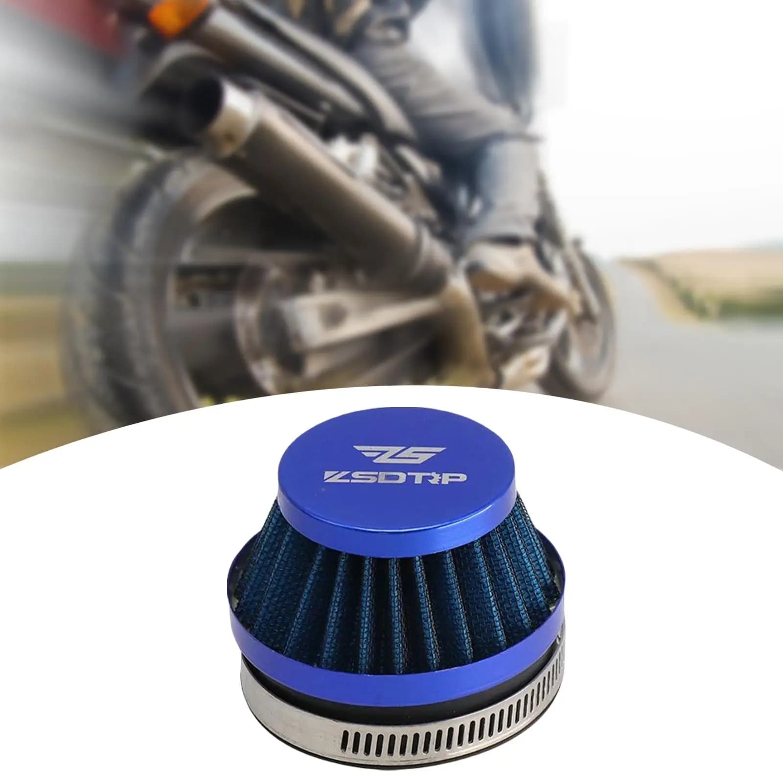Filtro Aria Universale per Moto in Gomma e Lega, Depuratore di Aspirazione per Dirt Bike, ATV, Motocross e Pit Bike