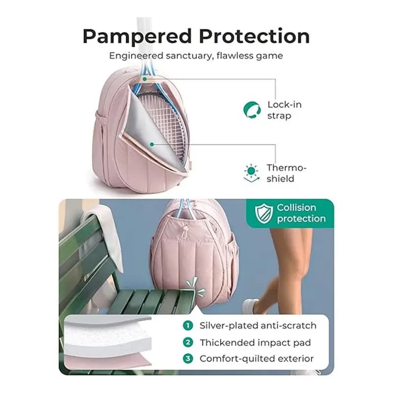 【Price Drop !!】Gym Bag For Tennis For Women, Holds Rackets Tennis Backpack For Court, Off-Work, Everyday& Overnight Weekend