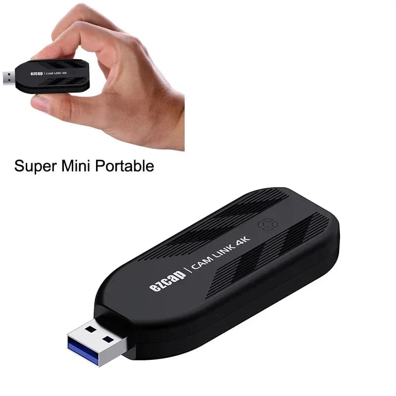 Scheda di acquisizione audio video Ezcap 4K HDMI a USB 3.0 per fotocamera, videocamera, laptop, PC, streaming live, registrazione 4kp60 1080p120 1080p60