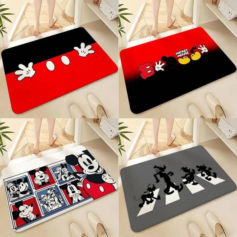 Cute M-Mickeys Mouses Floor Mats Home Laundry Rug Carpet For Living Room Decor Lounge Area Anti-slip Foot Mat Entrance Doormat