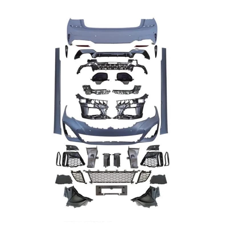 Ricambi auto Materiale PP Kit carrozzeria stile MT per BMW Serie 3 G20 G28 Pre Facelift Paraurti per auto Minigonne laterali 2018-2022