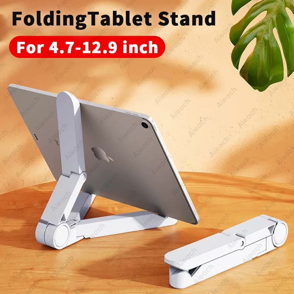 Table support for 4.7 to 12.9 inch tablet, tablet support with adjustable folding bracket for iPad Xiaomi Samsung Mobile phone support