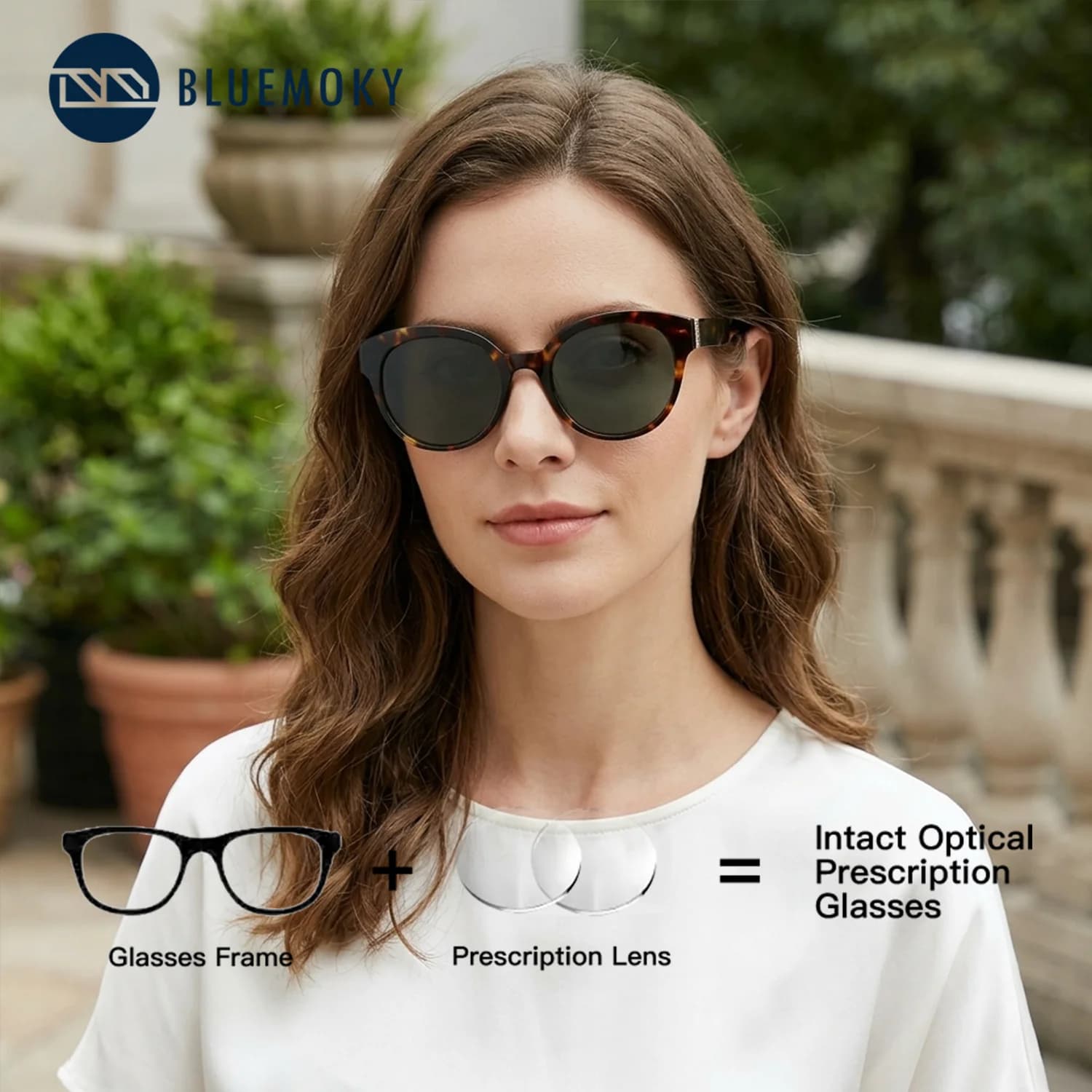 BLUEMOKY Occhiali da sole da donna con montatura a farfalla in acetato, polarizzati UV400, protezione solare, occhiali ottici per presbiopia e miopia