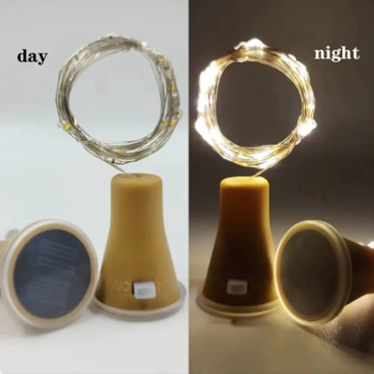 Luci solari a stringa CLOS, impermeabili, per esterni, a energia solare, per decorazioni natalizie da giardino, 1 m, 10 LED, C