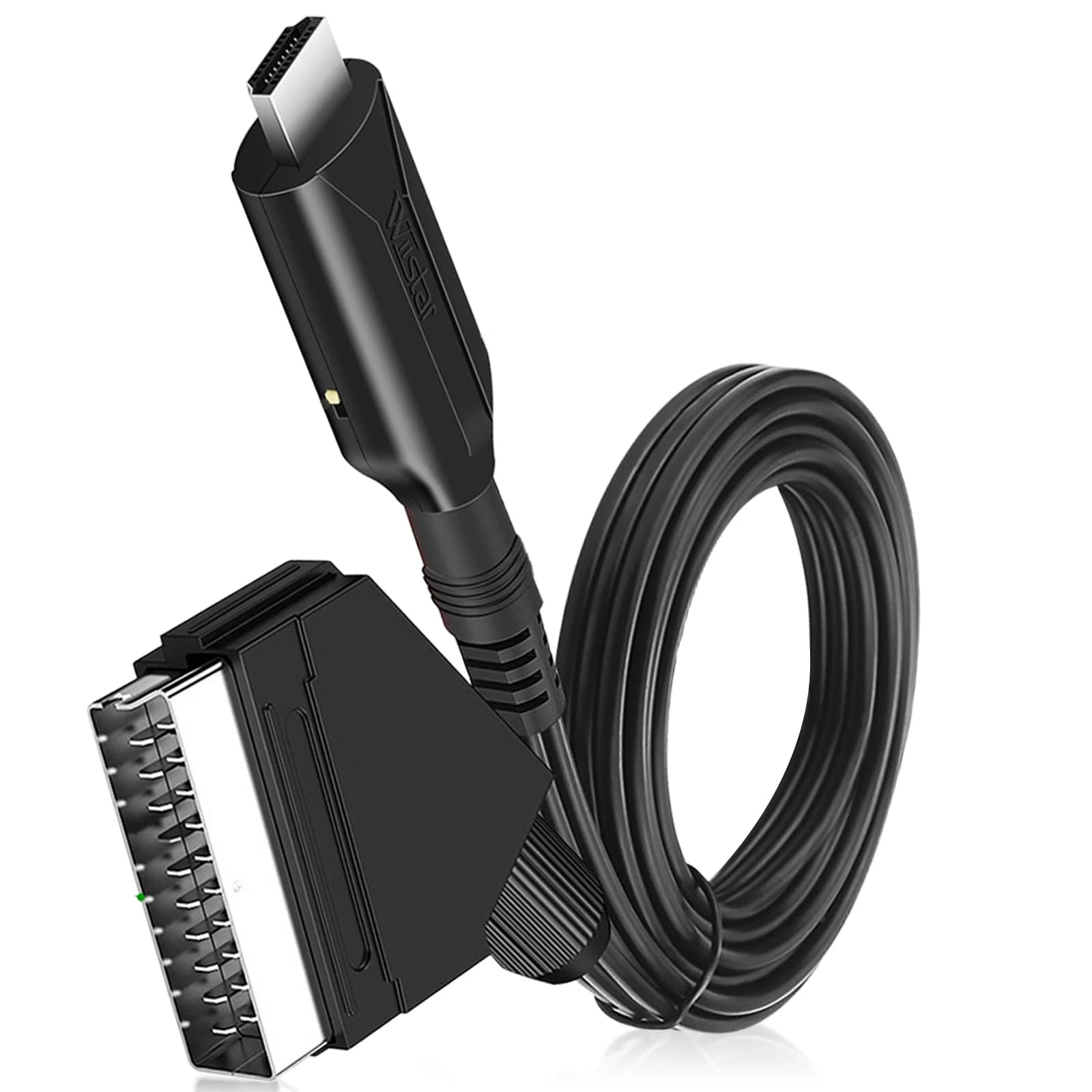 Audio Video Converter from SCART to HDMI with Cable, HD support 720P/1080P, SCART input HDMI output for HDTV DVD