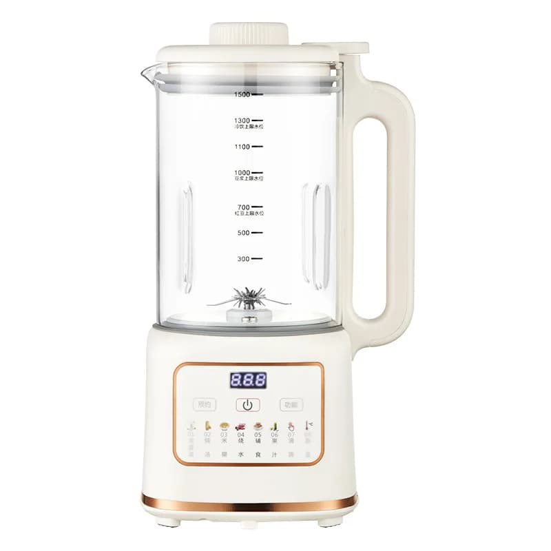 Multi‑Function Small Quiet Blender Heating Automatic Food Processor Smart Preset with One‑Touch Self‑Cleaning