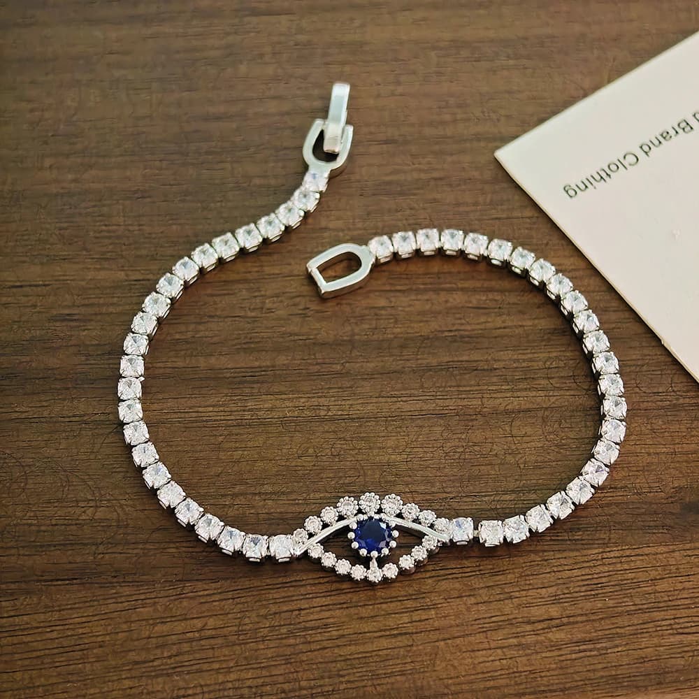 Nuovo arrivo best seller design unico blu argento colore occhio braccialetto braccialetto per le donne gioielli regalo festa S8418