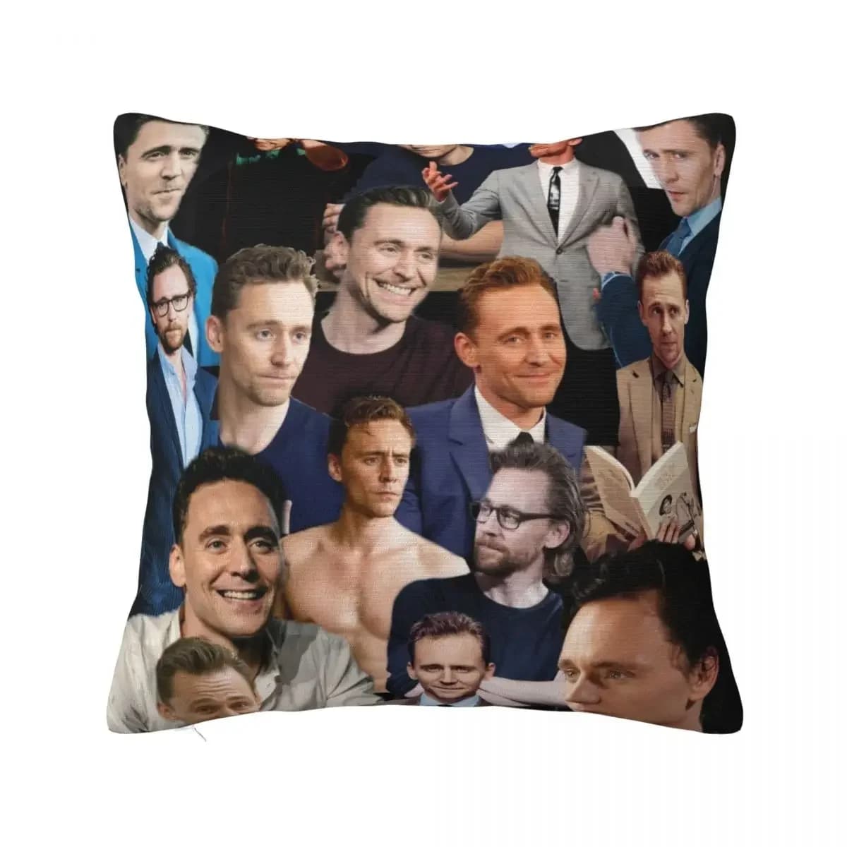 Tom Hiddleston Collage Cuscino di lusso Fodera per cuscino decorazioni natalizie per la casa 2023