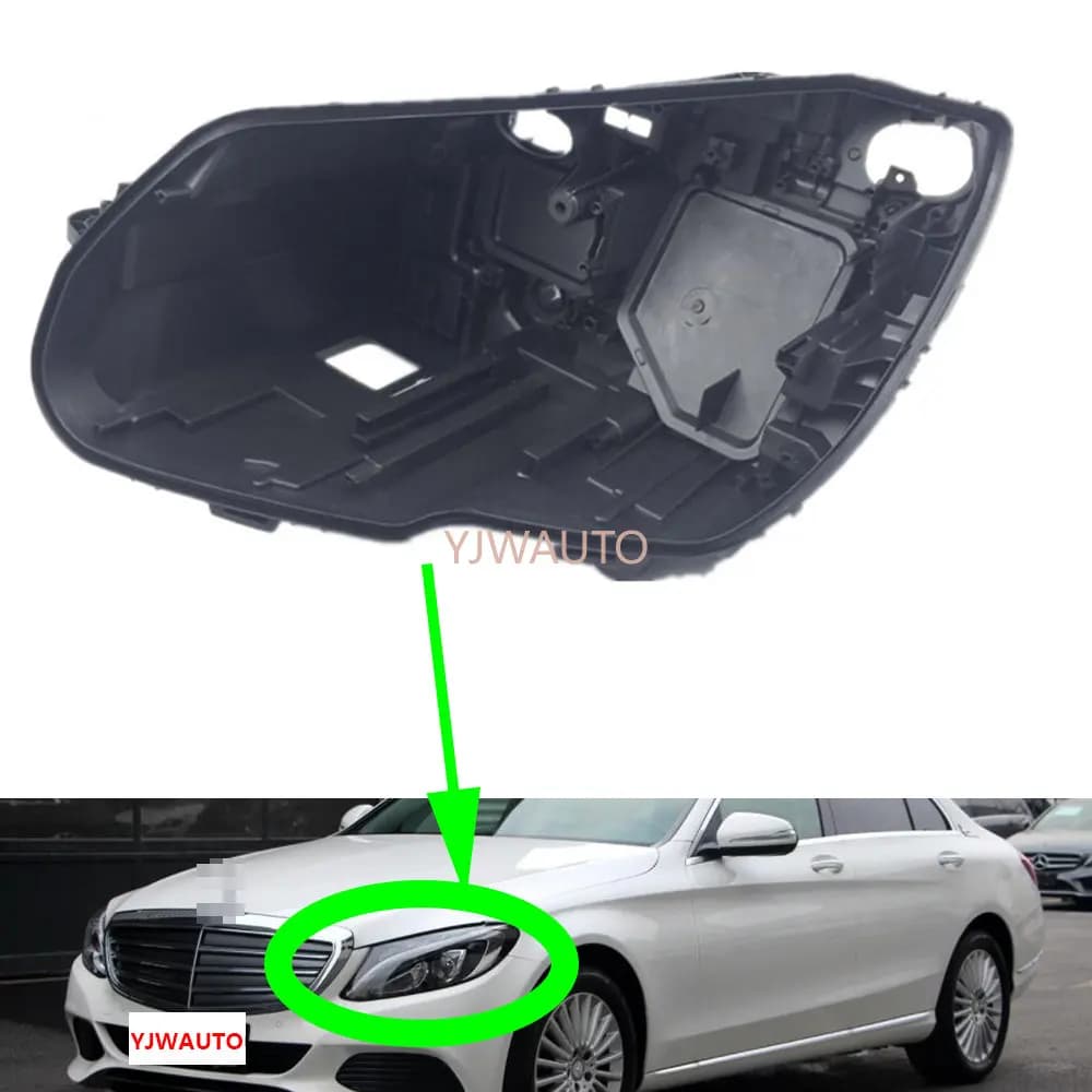 Base del faro Per Mercedes Benz W205 C180 C200L C260L 2015 ~ 2018 Faro Casa Auto Base Posteriore Auto Faro Supporto Posteriore