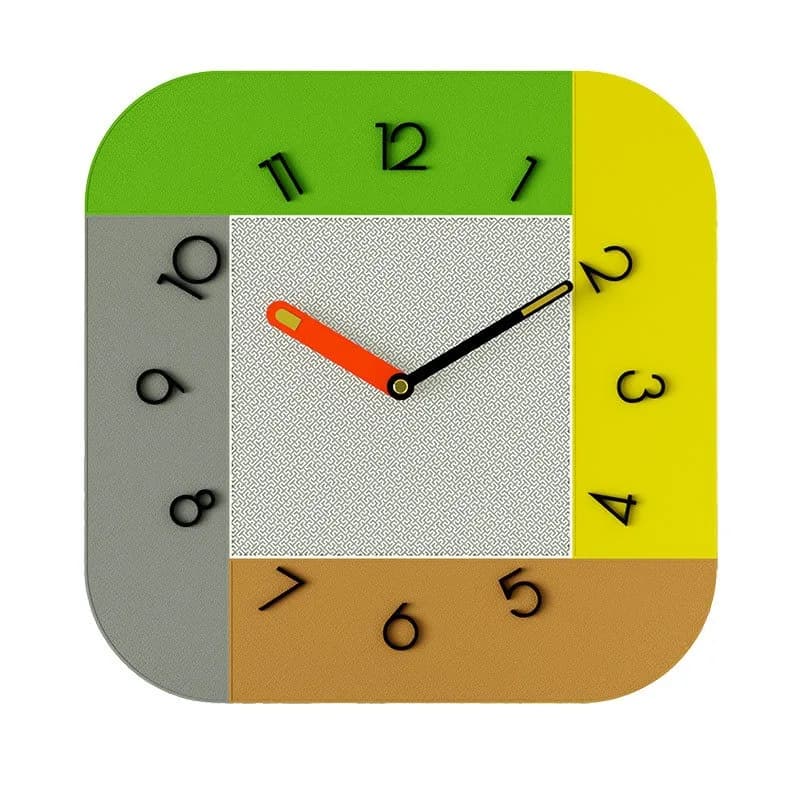 Ultra Quiet 4005 Three-dimensional Creative Artistic Dopamine Simple Living Room Clock Wall Mounted Home Clock