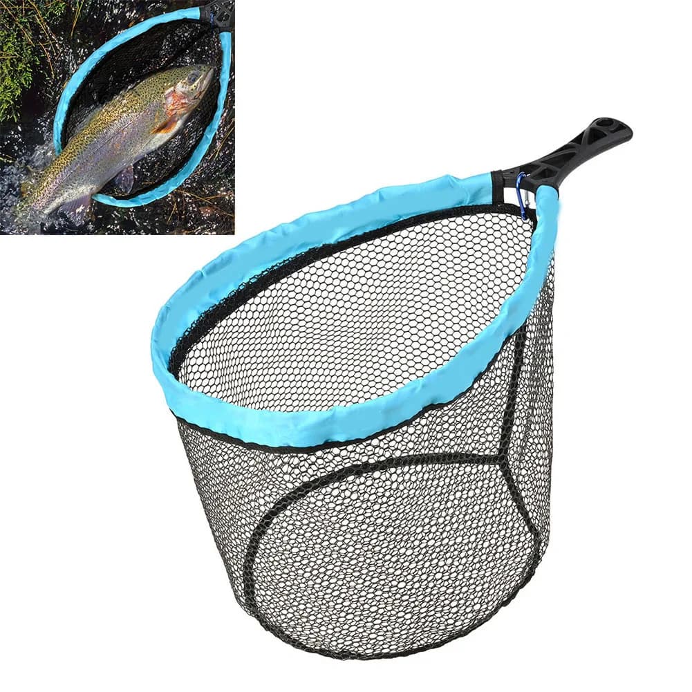 Rete da Pesca Flessibile e Pieghevole per Cattura e Rilascio, Rete a Mano per Trota, Cestello per Pesci, Accessori da Pesca