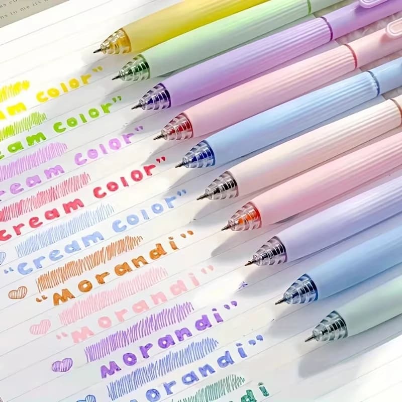 5 Pz/scatola Penne Gel Colorate Retrattili 0.5mm Inchiostro Penne Ad Asciugatura Rapida Punta Fine Smooth Penne di Scrittura per Journaling Note Tak Cancelleria