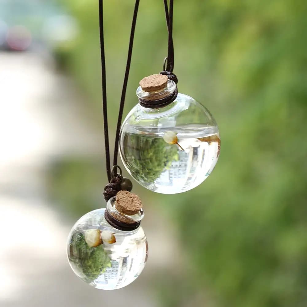 Fai da te cristallo trasparente palline di vetro fiala profumo bottiglia vuota collana apribile fiori secchi oli essenziali bottiglia ciondolo gioielli
