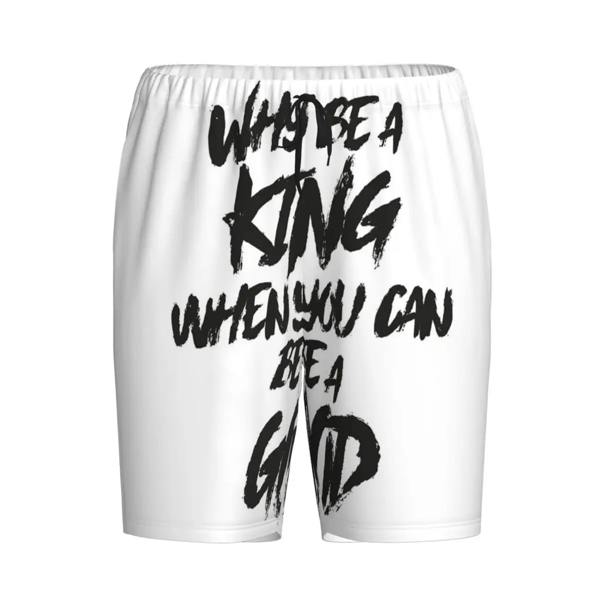 Custom EMINEM RAP GOD Shorts Sleeping Pants Men Pajama Pants Lounge Sleep Sleepwear Bottoms
