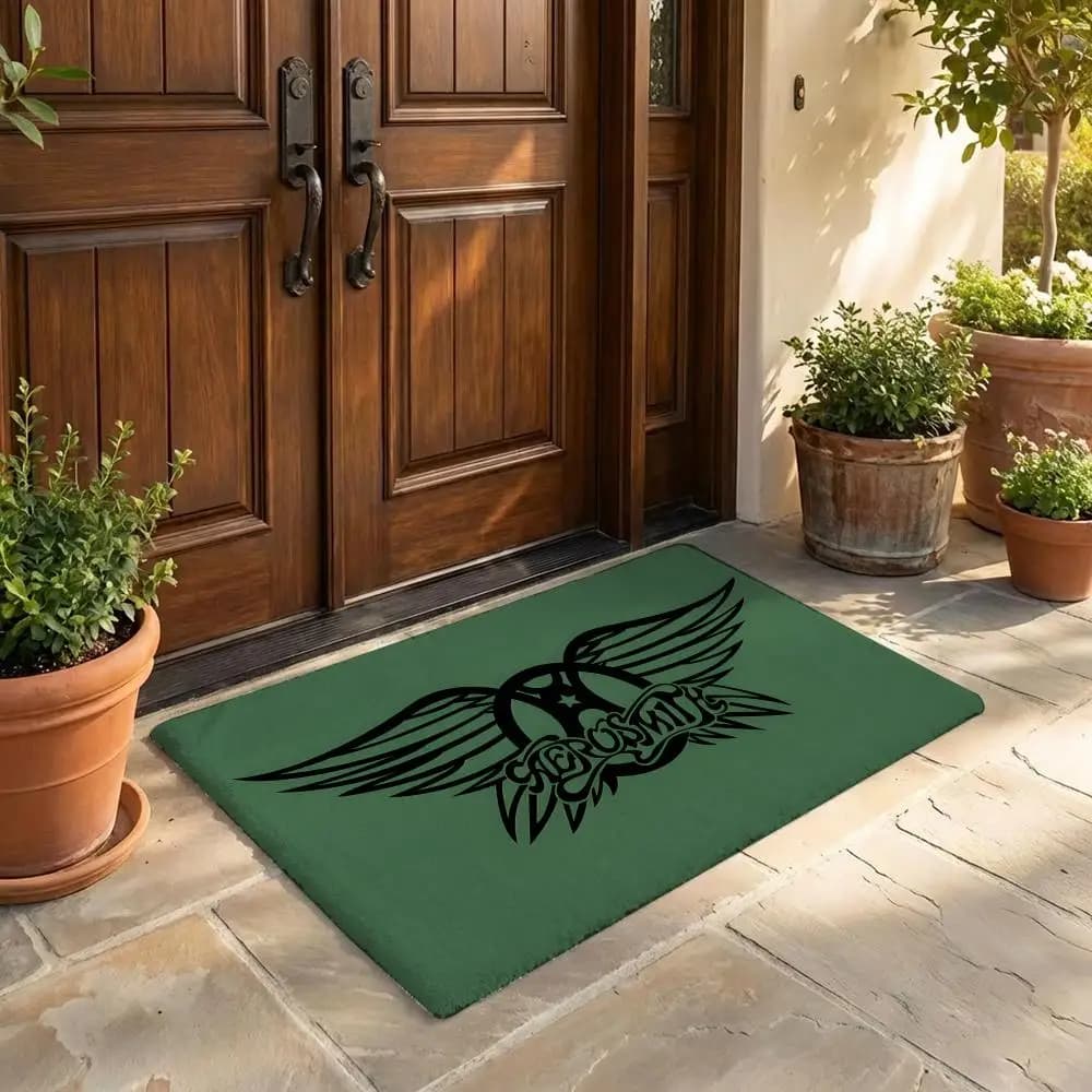 Band A-AEROSMITH Flannel pad for door, non-slip, per bedroom, living room, home decoration