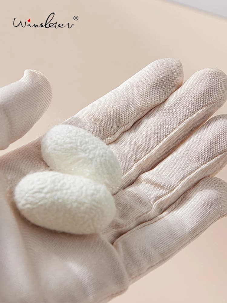 Guanti Winsleter 100% Seta Vera per Protezione Solare, Guanti Sottili a Cinque Dita per Donna, Protezione UV per la Guida, Estate 2026 A64717CC