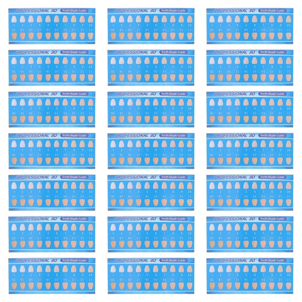 30 pcs Use And Drop Whitening Of Shadow Tooths Card Guide Tooth Whitening Colors Comparison Table Denthal Drawing Tool Color Of Tooths