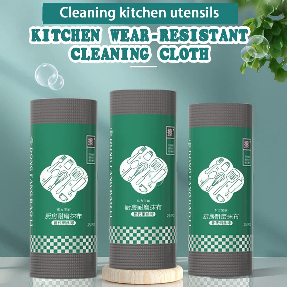 1/2/3 Rotolo Da Cucina Decontaminare Resistente All'usura Straccio Filo Spazzola a Sfera Alternative Usa E Getta Antiaderente Olio Pulito Stoviglie panno