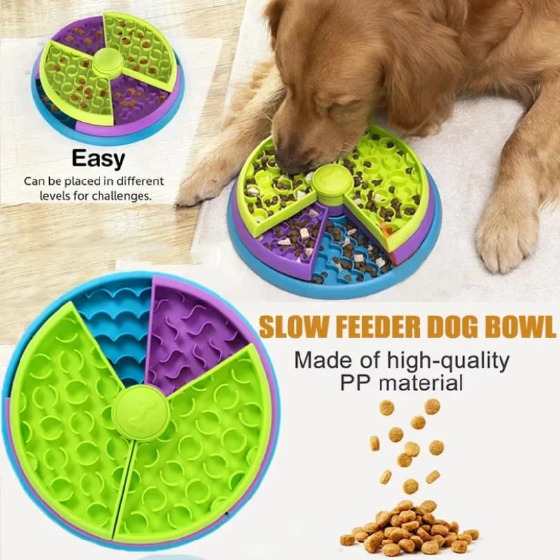 Ciotola Interattiva per Cani con Puzzle, Giocattolo per l'Arricchimento Cognitivo, Ciotola a Strati Rimovibili per Alimentazione Lenta, Ciotola Anti-ansia per Cani