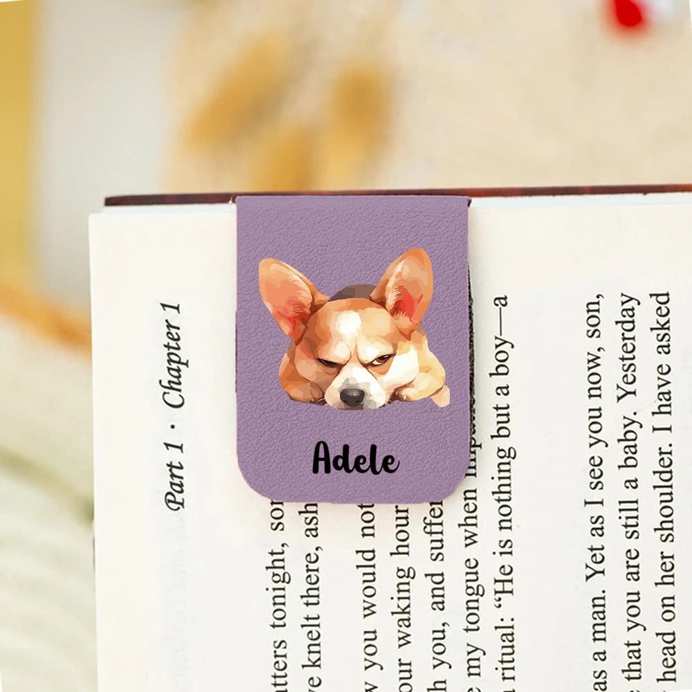 1PC Creative Puppy Custom Name UV Print Softpink Book Clamp For Boys Gifts