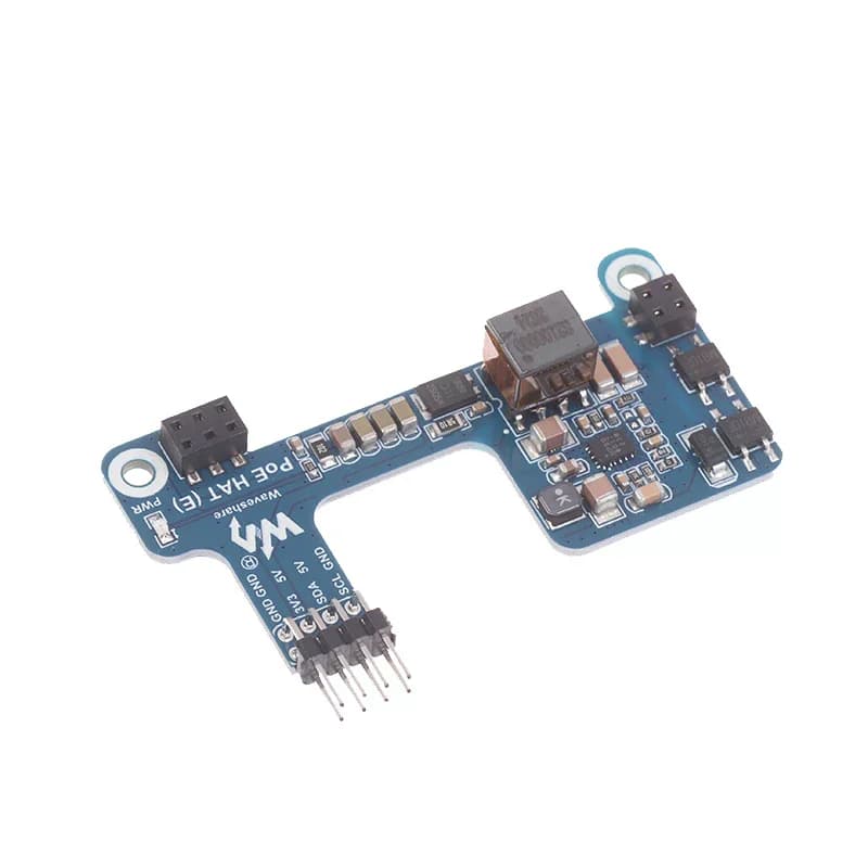 PoE HAT 5V 2.5A Adapter for Raspberry Pi, Ethernet Power Adapter for Pi 4B 3B+ 3B, Waveshare PoE HAT (E) Mini 802.3af/at Network