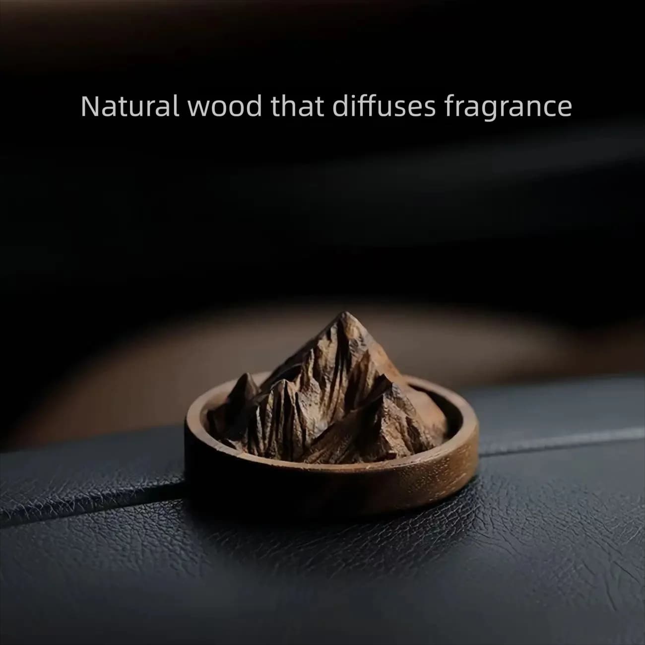 Walnut Wood Aroma Diffuser Ornament, Car Mount Sunshine Golden Mountain Design, Bedroom Birthday Gift Decor