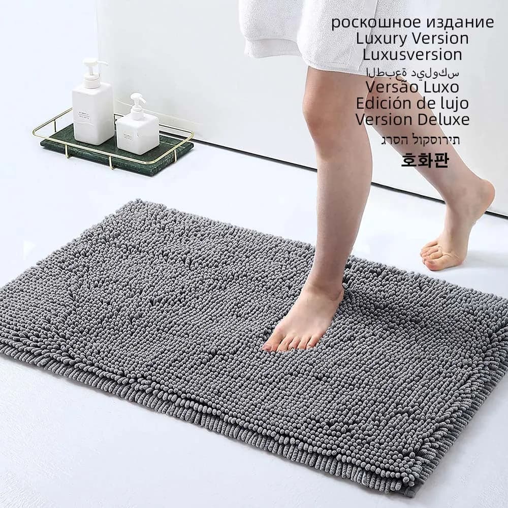 Tappetino da bagno in ciniglia che assorbe l'acqua, tappeto da bagno antiscivolo, per soggiorno, tappetino da bagno, doccia, arredamento per il bagno