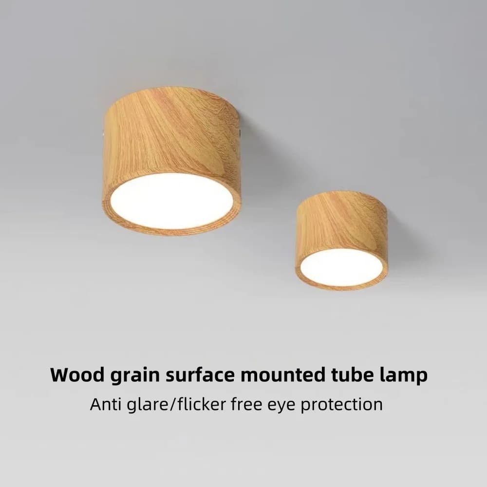 Plafoniera dimmerabile a LED, plafoniera con venature del legno, plafoniera montata a soffitto, illuminazione per la decorazione della stanza, cucina della stanza