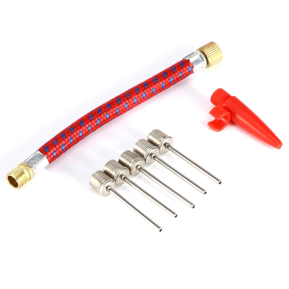 Kit di aghi di gonfiaggio da 7 pezzi tubo dell'ago palla sportiva basket calcio pallavolo Kit di gonfiaggio del tubo della gomma della bici strumenti della pompa dell'aria