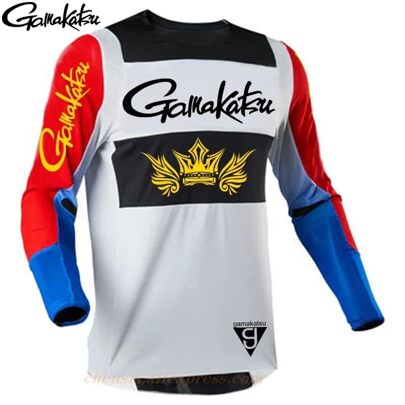 New fishing clothing Gamakatsu T-shirt with UV sun protection quick drying Sports fishing clothing Fishing shirts Cycling clothing