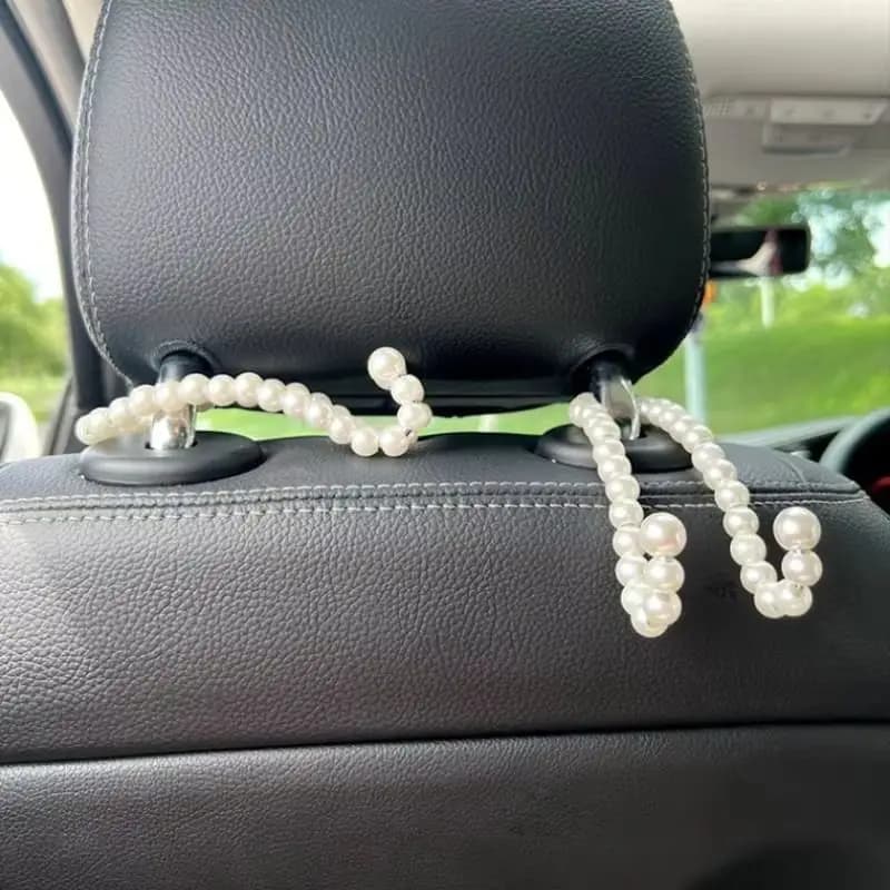 2 Pezzi Gancio Multifunzionale per Sedile Posteriore Auto, Organizzatore per Poggiatesta, Appendiabiti per Borse, Vestiti, Accessorio per Sedile Posteriore Auto